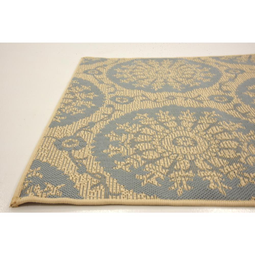 Outdoor Medallion Rug, Light Blue (3' 3 x 5' 0). Picture 6