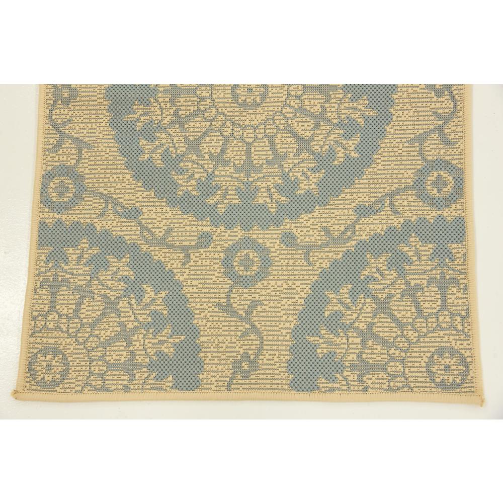 Outdoor Medallion Rug, Light Blue (2' 2 x 3' 0). Picture 4