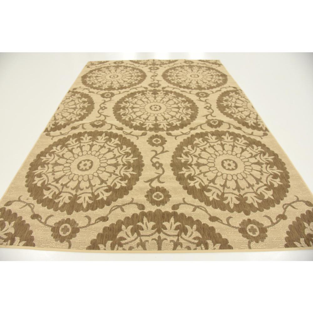 Outdoor Medallion Rug, Brown (7' 0 x 10' 0). Picture 4