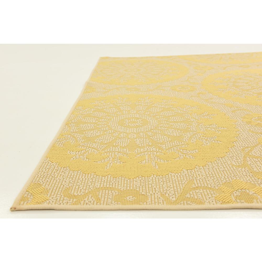 Outdoor Medallion Rug, Yellow (6' 0 x 6' 0). Picture 6