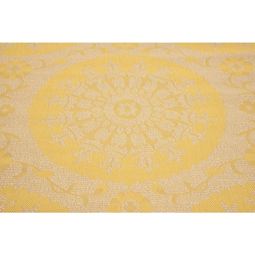 Outdoor Medallion Rug, Yellow (6' 0 x 6' 0). Picture 5