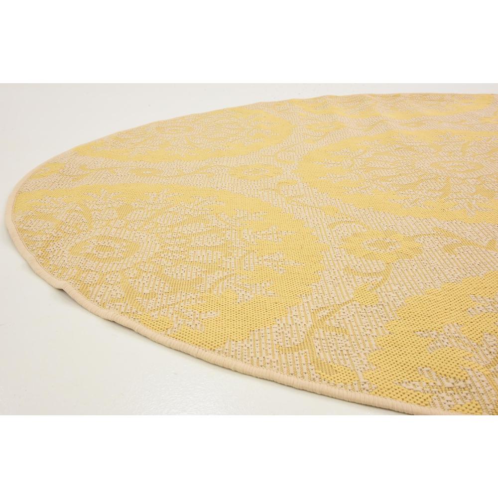 Outdoor Medallion Rug, Yellow (6' 0 x 6' 0). Picture 6