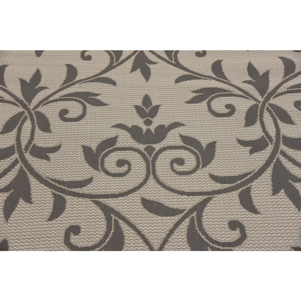 Outdoor Victorian Rug, Gray (6' 0 x 6' 0). Picture 5