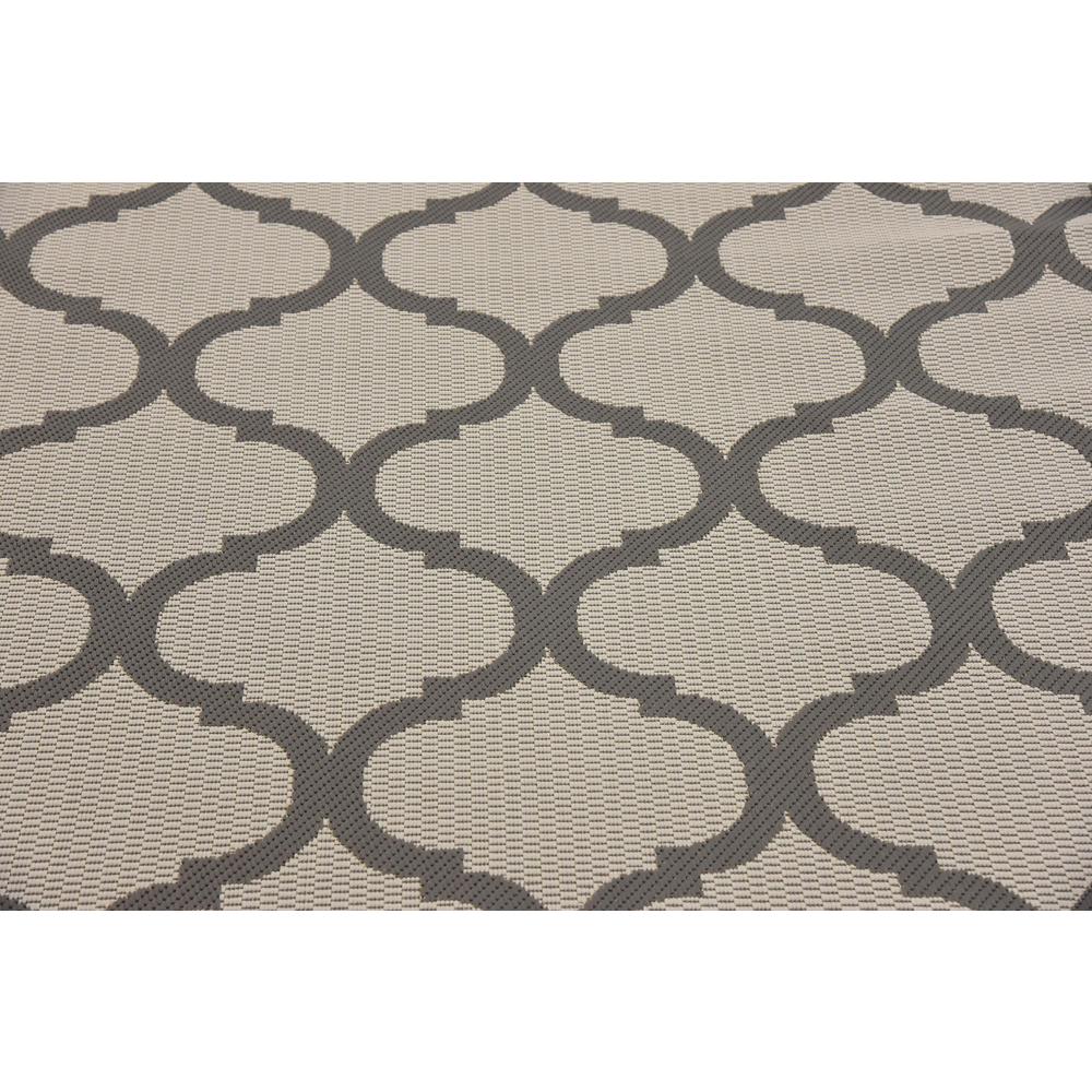 Outdoor Moroccan Rug, Gray (6' 0 x 6' 0). Picture 5