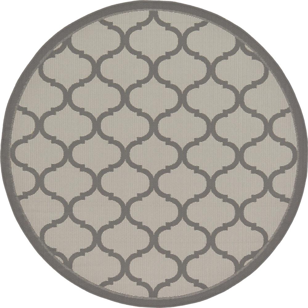 Outdoor Moroccan Rug, Gray (6' 0 x 6' 0). Picture 1