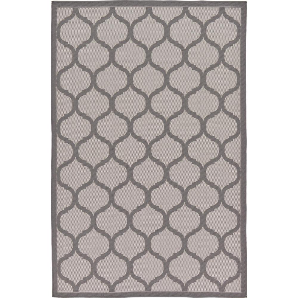 Outdoor Moroccan Rug, Gray (5' 3 x 8' 0). Picture 1
