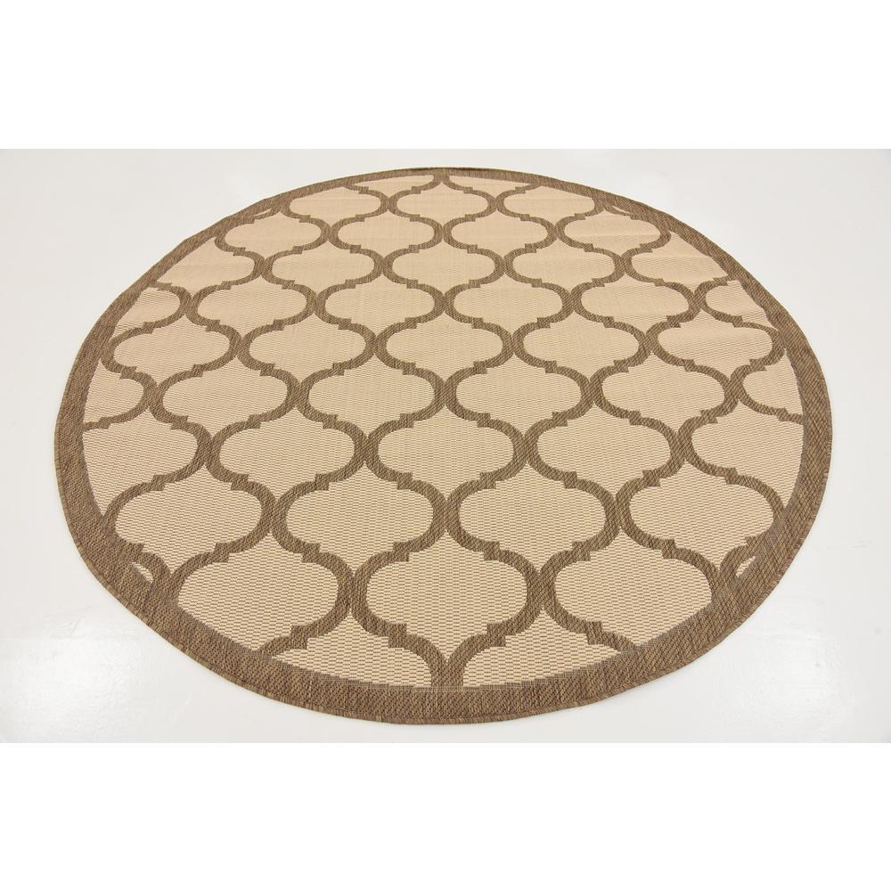 Outdoor Moroccan Rug, Brown (6' 0 x 6' 0). Picture 3