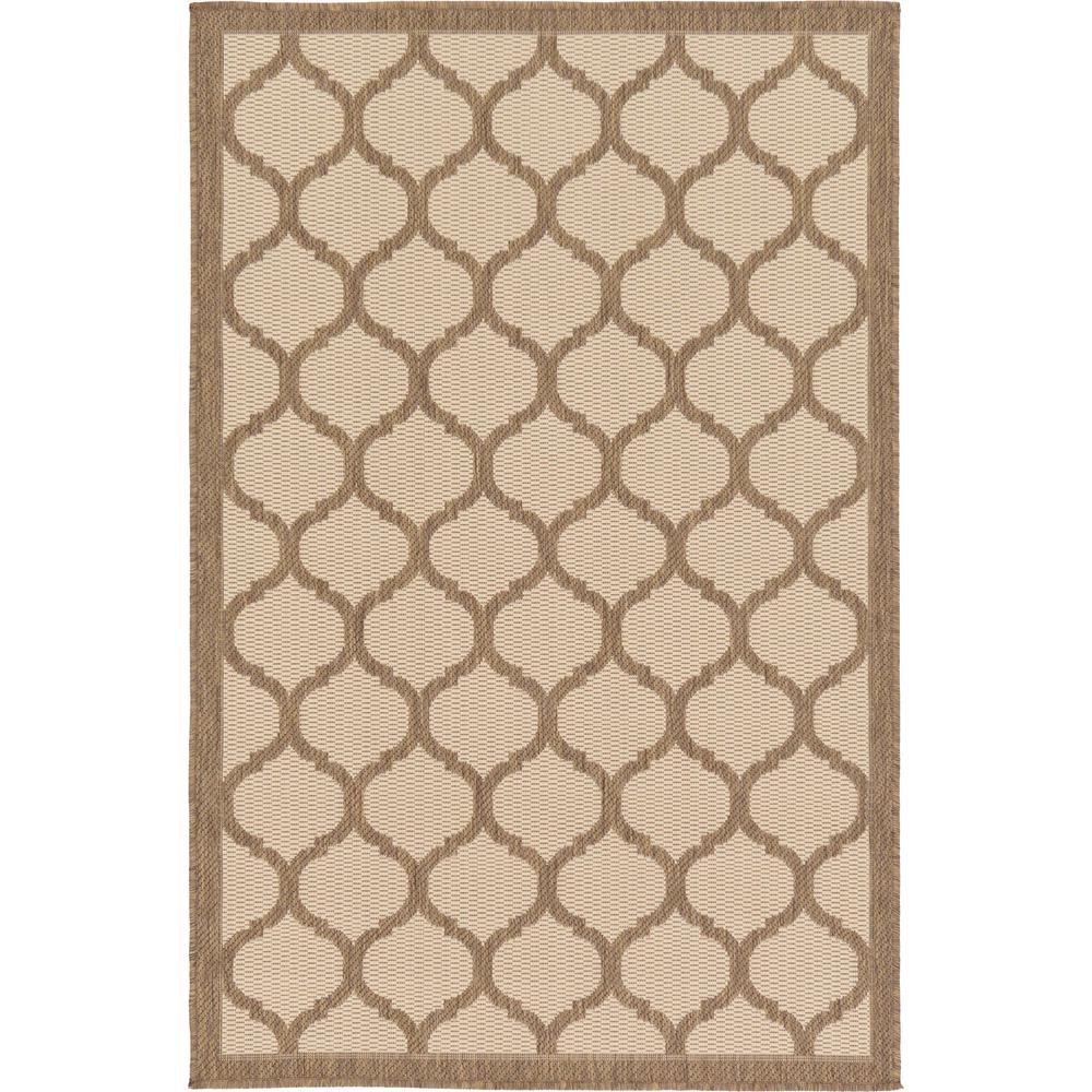 Outdoor Moroccan Rug, Brown (3' 3 x 5' 0). The main picture.