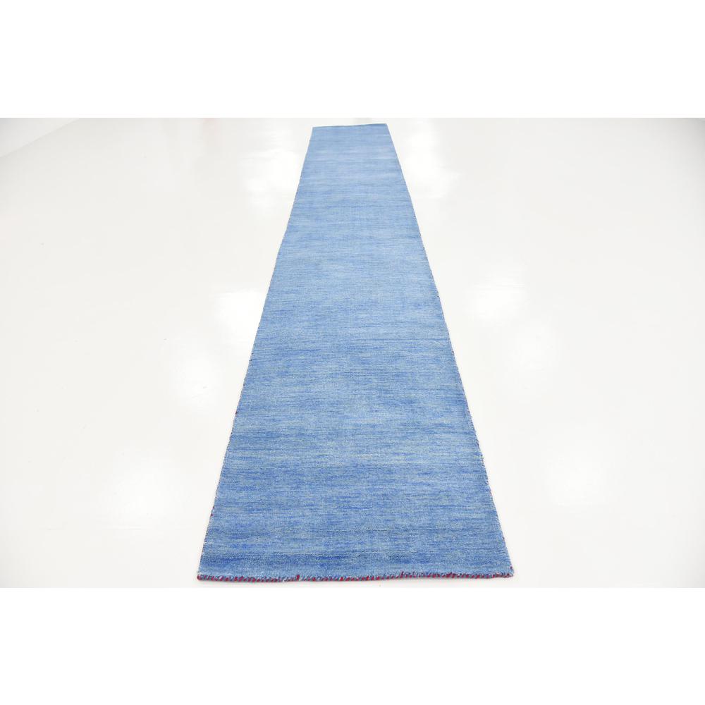 Solid Gava Rug, Light Blue (2' 7 x 16' 5). Picture 4