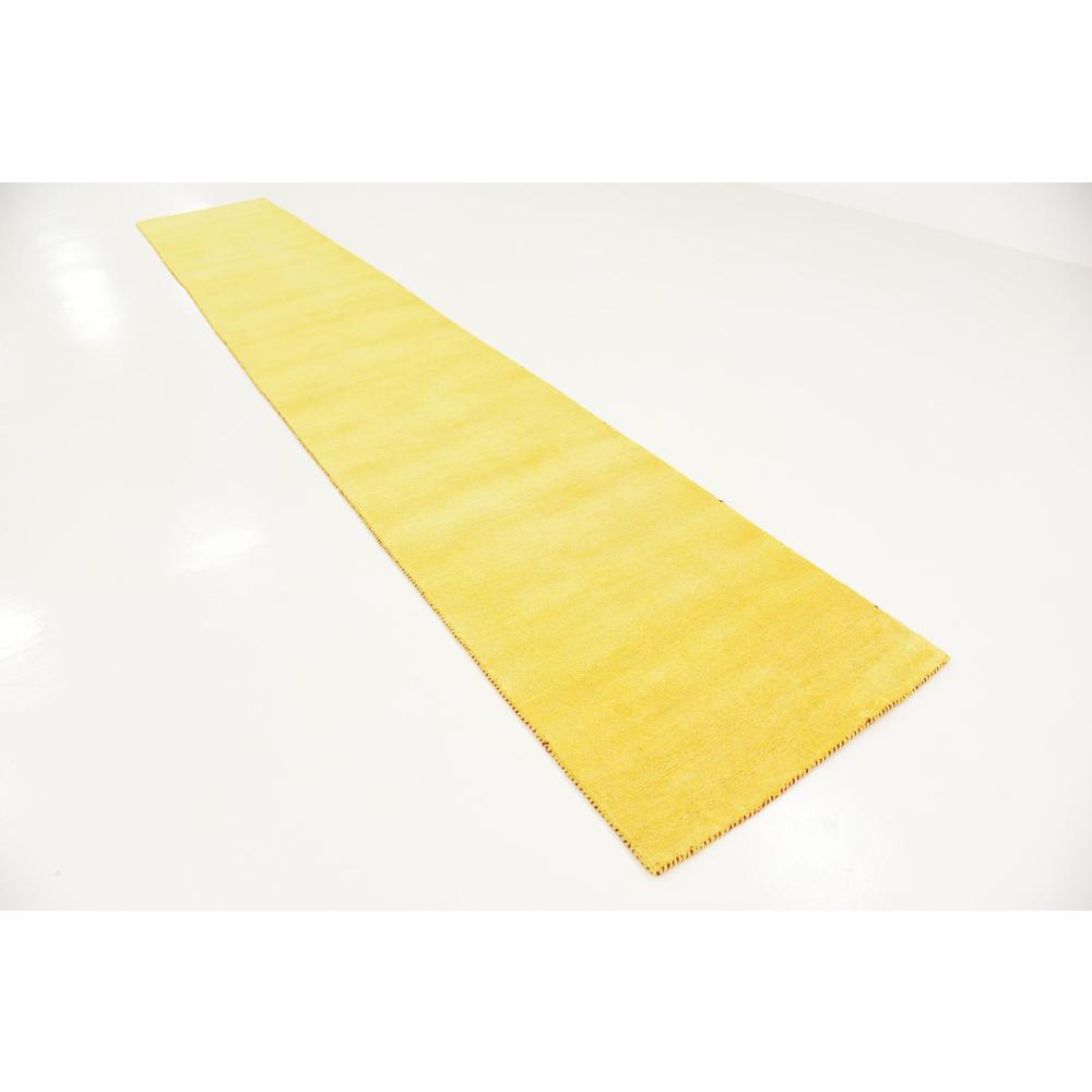 Solid Gava Rug, Yellow (2' 7 x 16' 5). Picture 3