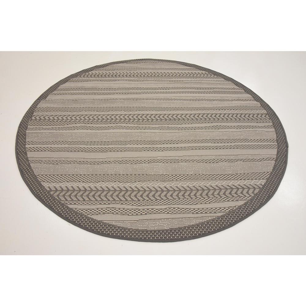 Outdoor Lines Rug, Gray (6' 0 x 6' 0). Picture 3