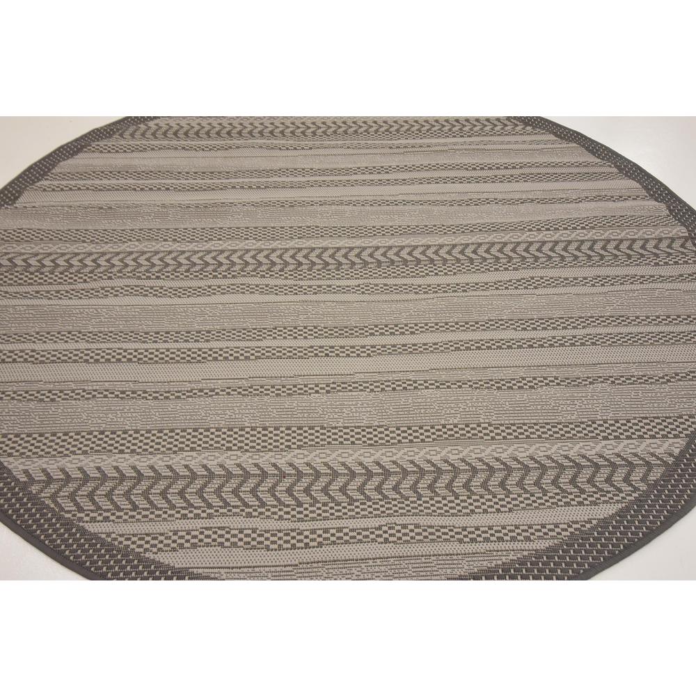 Outdoor Lines Rug, Gray (6' 0 x 6' 0). Picture 4