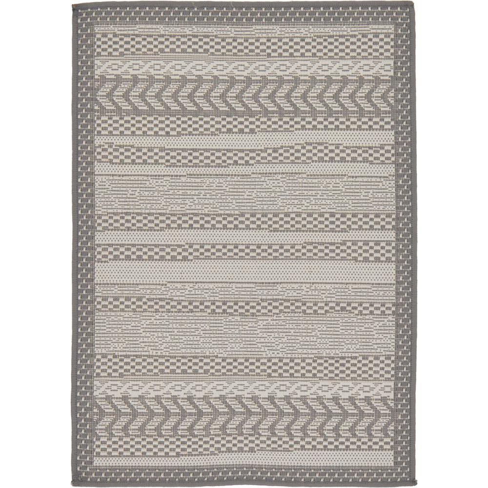 Outdoor Lines Rug, Gray (2' 2 x 3' 0). Picture 1