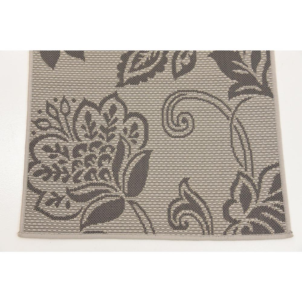Outdoor Floral Rug, Gray (2' 2 x 6' 0). Picture 5