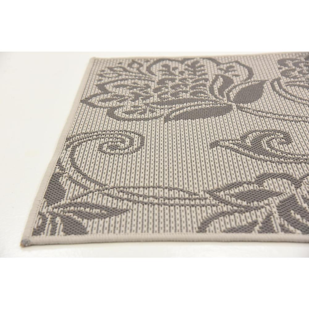 Outdoor Floral Rug, Gray (2' 2 x 6' 0). Picture 6