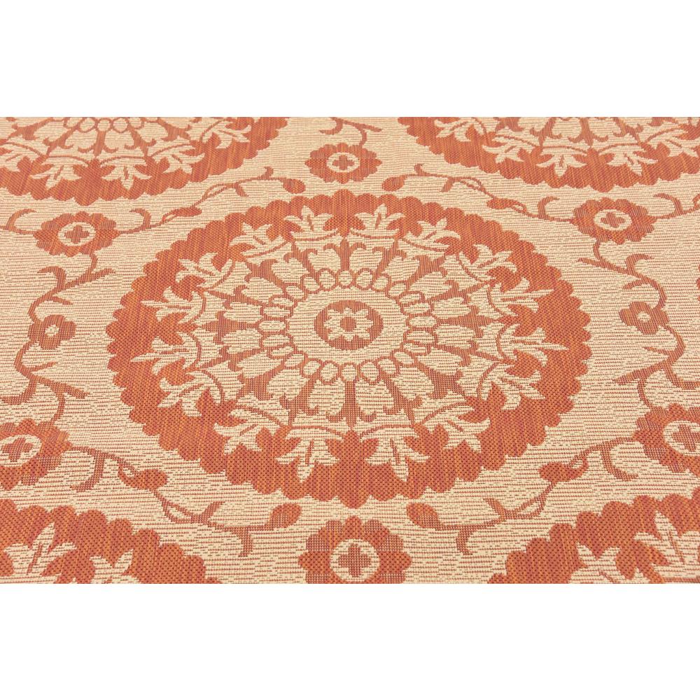 Outdoor Medallion Rug, Terracotta (6' 0 x 6' 0). Picture 5