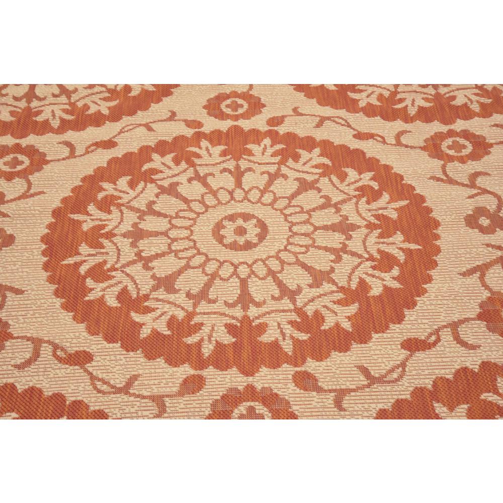 Outdoor Medallion Rug, Terracotta (6' 0 x 6' 0). Picture 5