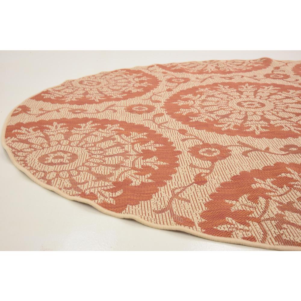 Outdoor Medallion Rug, Terracotta (6' 0 x 6' 0). Picture 6