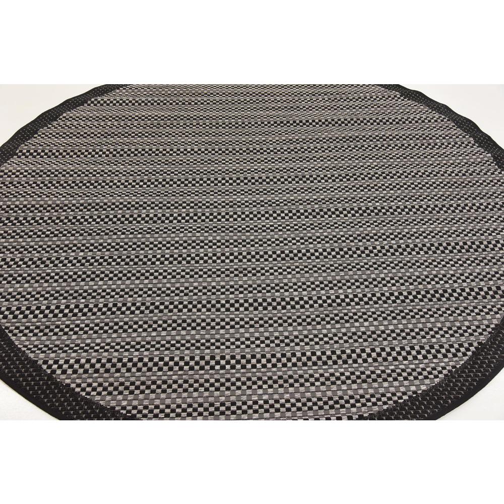 Outdoor Checkered Rug, Gray (6' 0 x 6' 0). Picture 4