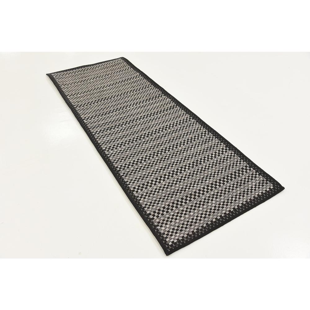 Outdoor Checkered Rug, Gray (2' 2 x 6' 0). Picture 3