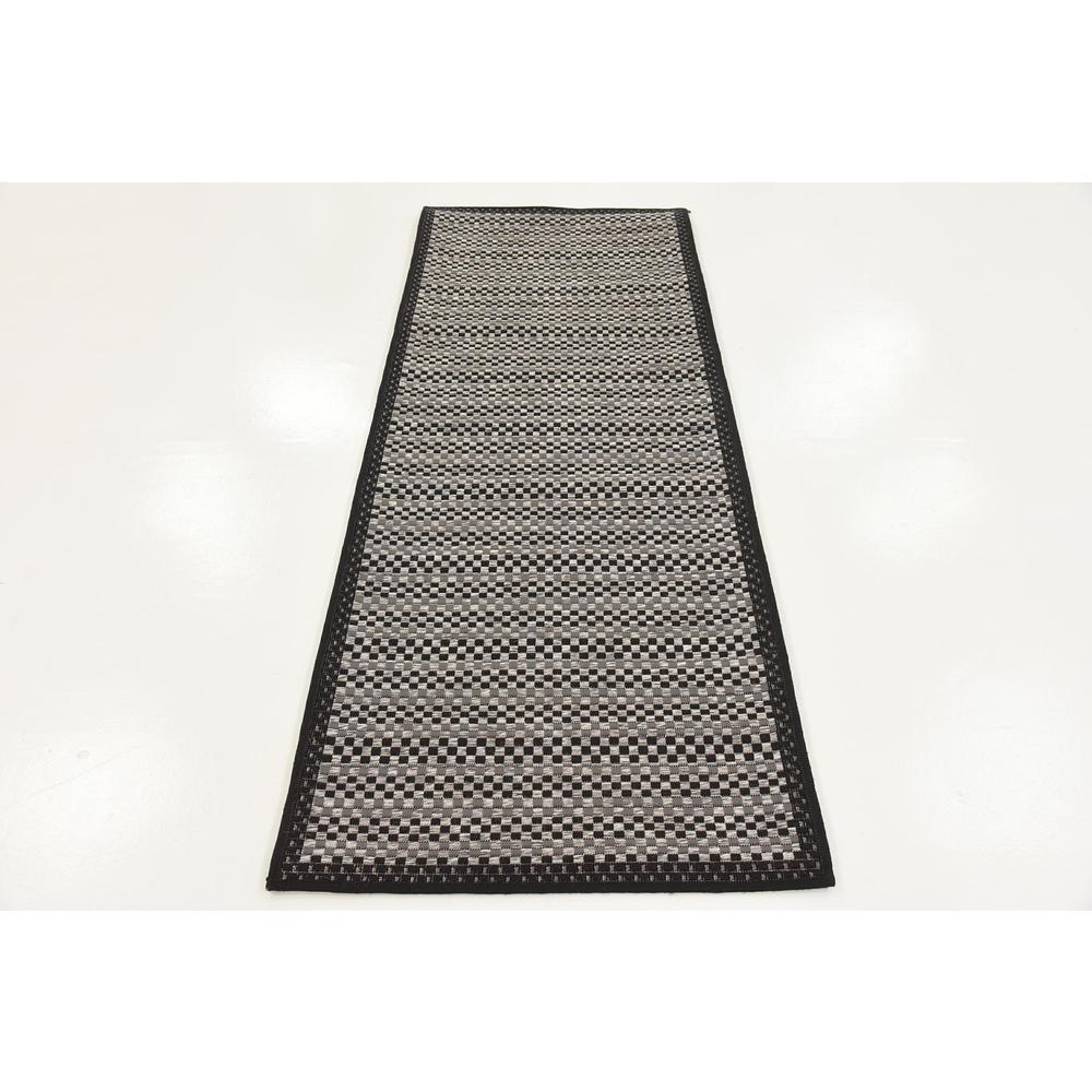 Outdoor Checkered Rug, Gray (2' 2 x 6' 0). Picture 4