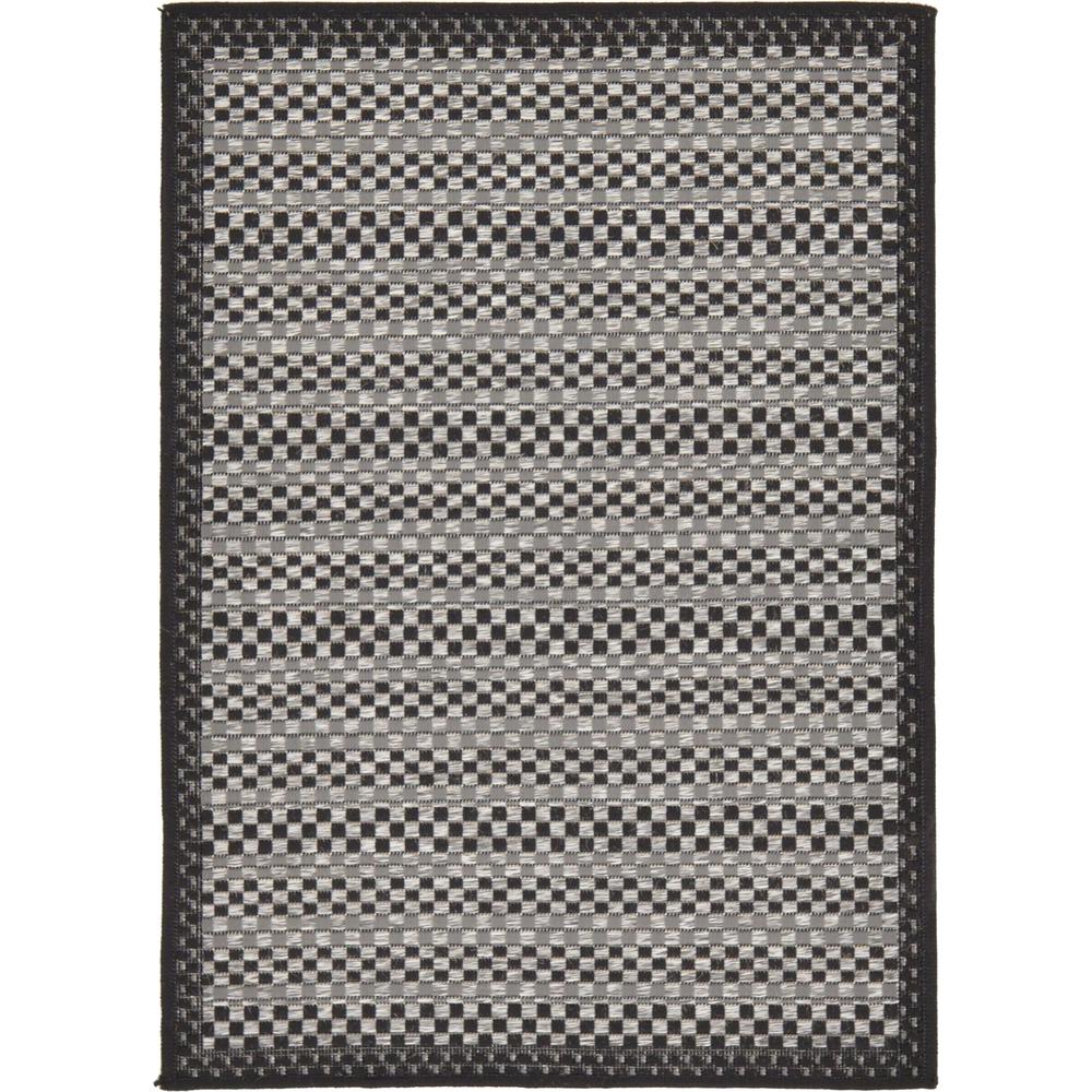 Outdoor Checkered Rug, Gray (2' 2 x 3' 0). Picture 1