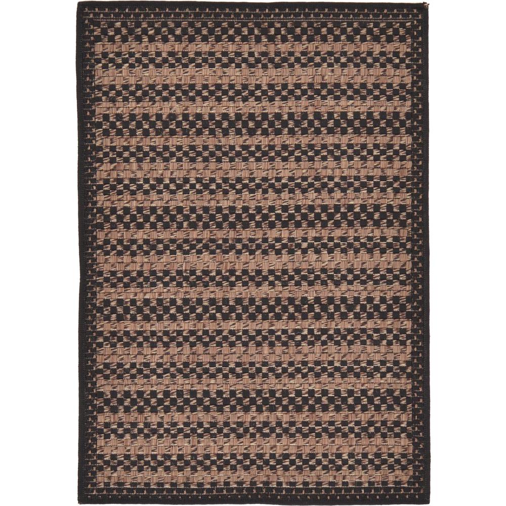 Outdoor Checkered Rug, Black (2' 2 x 3' 0). The main picture.