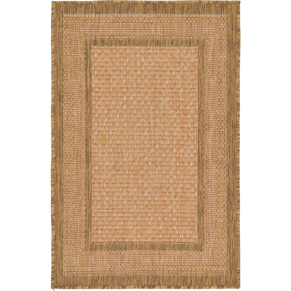 Outdoor Multi Border Rug, Light Brown (2' 2 x 3' 0). Picture 1