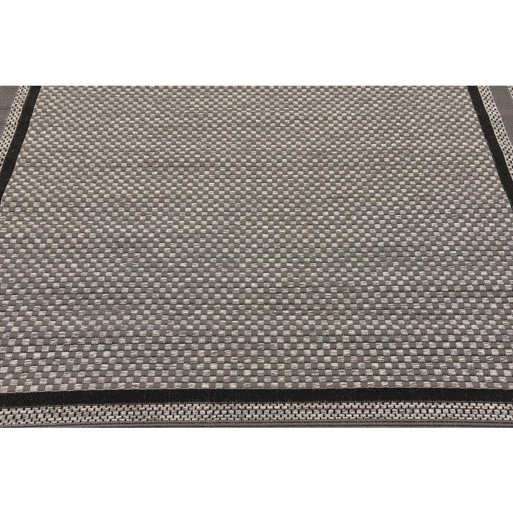 Outdoor Multi Border Rug, Gray (6' 0 x 6' 0). Picture 5