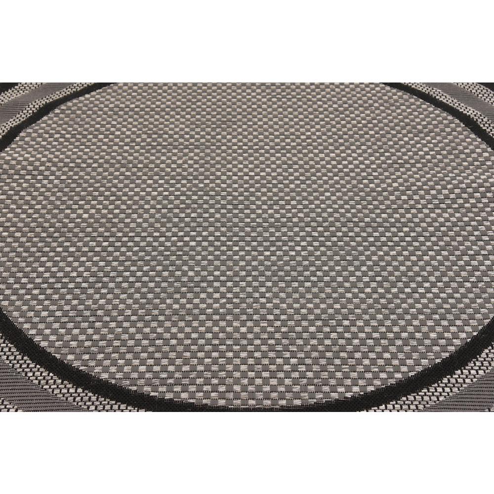 Outdoor Multi Border Rug, Gray (6' 0 x 6' 0). Picture 5