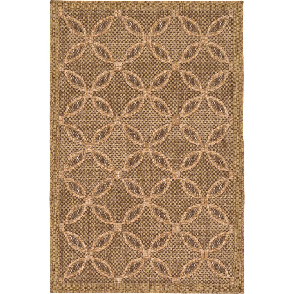 Outdoor Spiral Rug, Light Brown (3' 3 x 5' 0). Picture 1