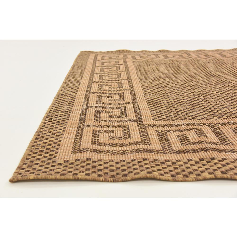 Outdoor Greek Key Rug, Brown (6' 0 x 6' 0). Picture 6