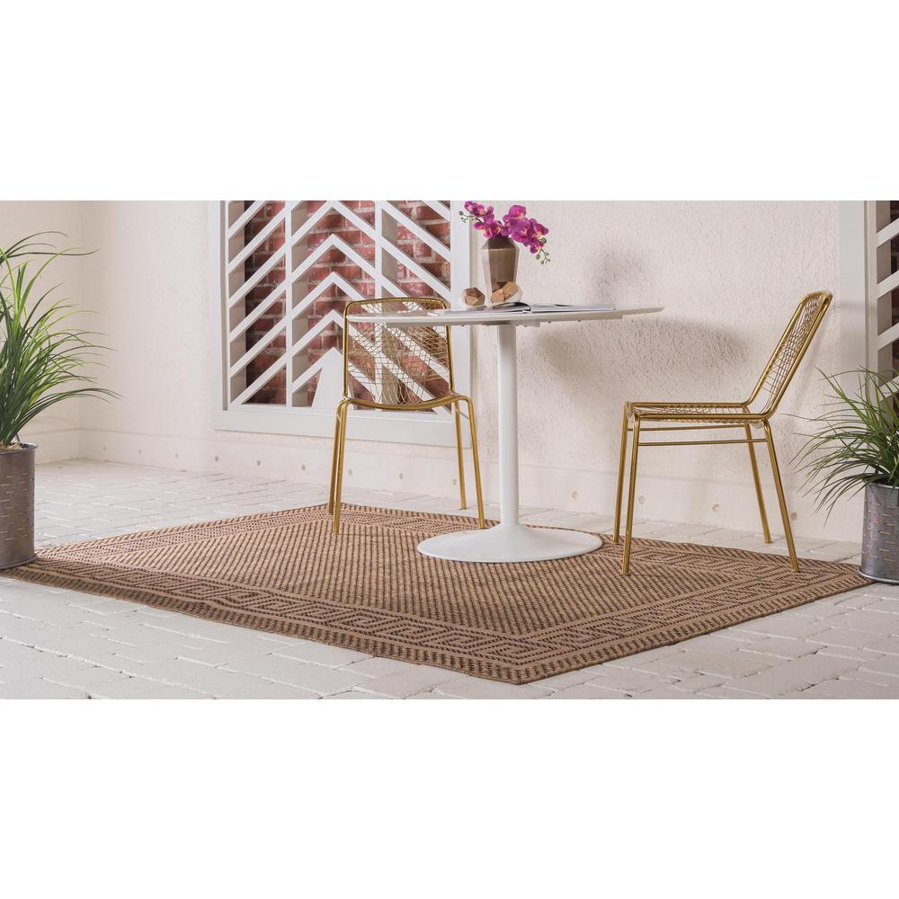 Outdoor Greek Key Rug, Brown (7' 0 x 10' 0). Picture 3