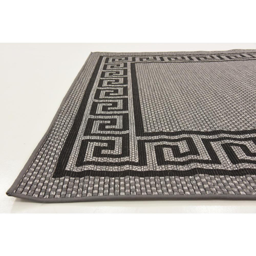 Outdoor Greek Key Rug, Gray (6' 0 x 6' 0). Picture 6