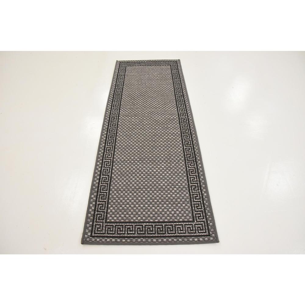 Outdoor Greek Key Rug, Gray (2' 2 x 6' 0). Picture 4