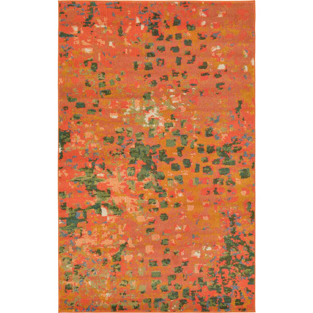 Ivy Jardin Rug, Orange (5' 0 x 8' 0). Picture 1