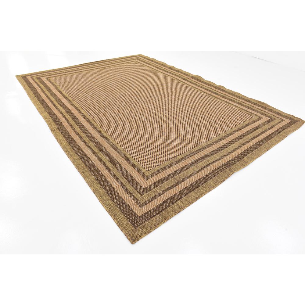 Outdoor Multi Border Rug, Brown (8' 0 x 11' 4). Picture 3