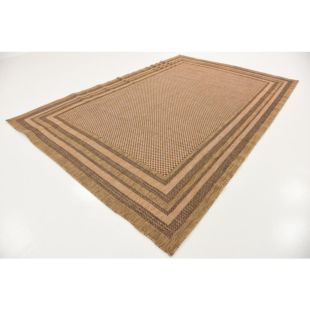 Outdoor Multi Border Rug, Brown (7' 0 x 10' 0). Picture 3