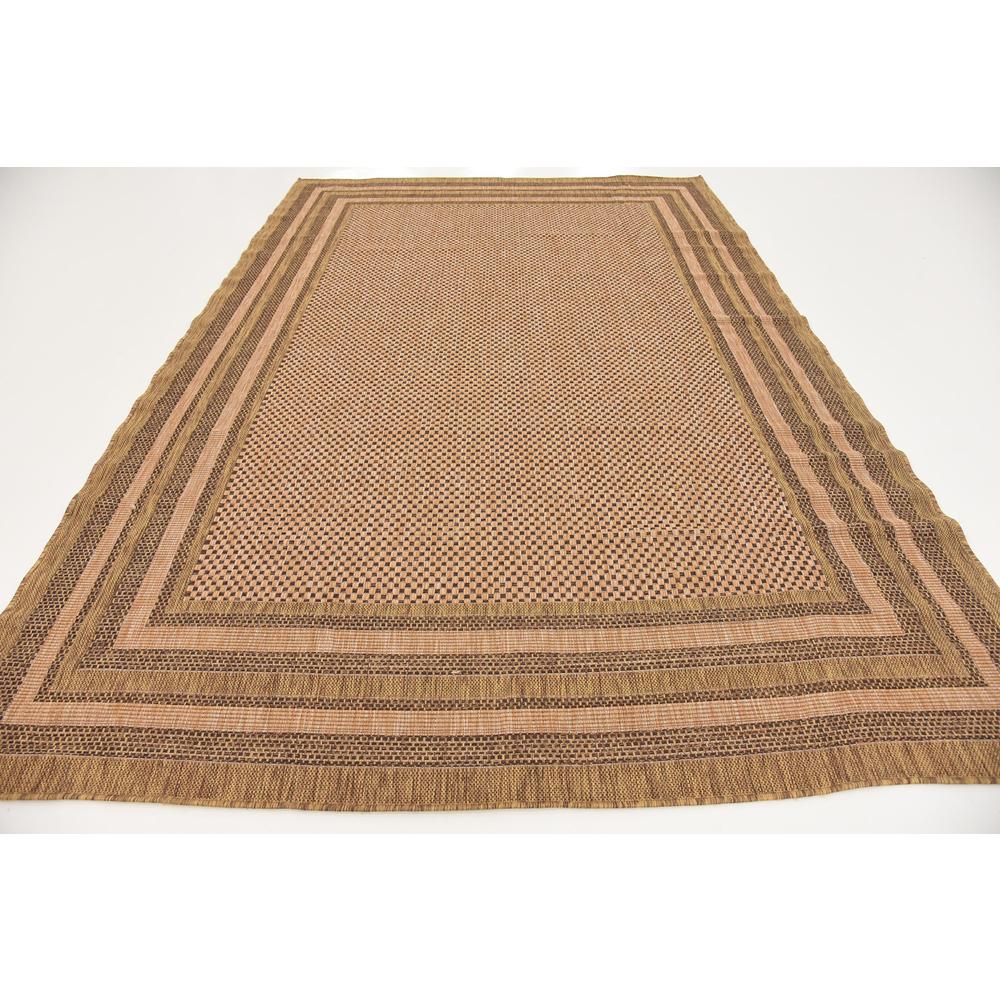 Outdoor Multi Border Rug, Brown (7' 0 x 10' 0). Picture 4
