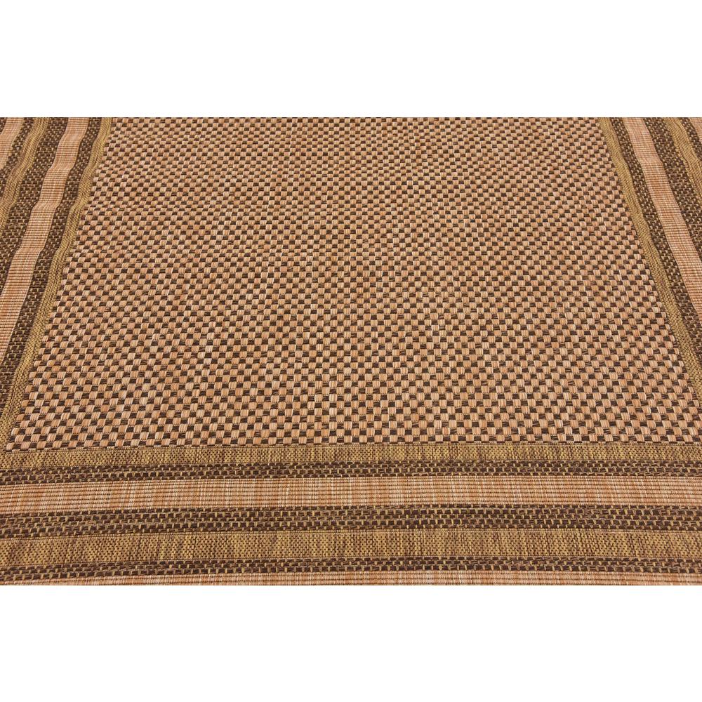 Outdoor Multi Border Rug, Brown (6' 0 x 6' 0). Picture 5