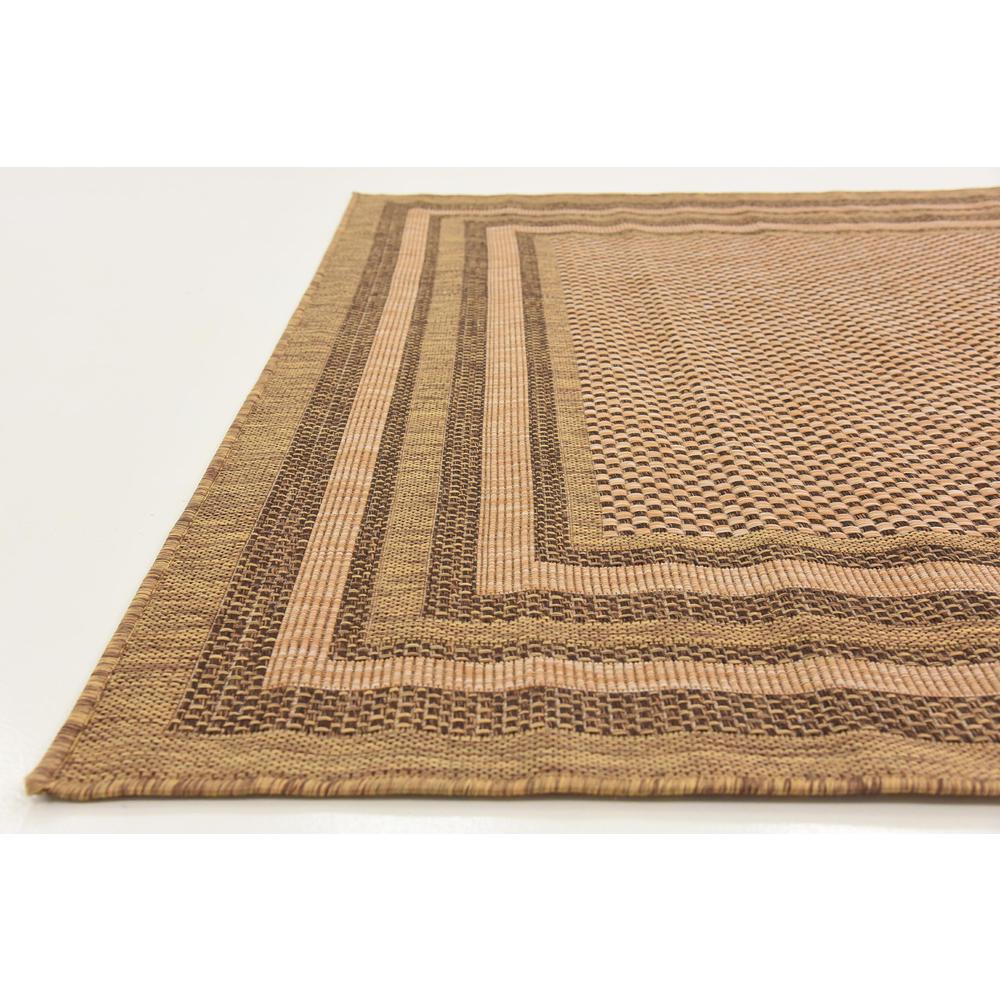 Outdoor Multi Border Rug, Brown (6' 0 x 6' 0). Picture 6