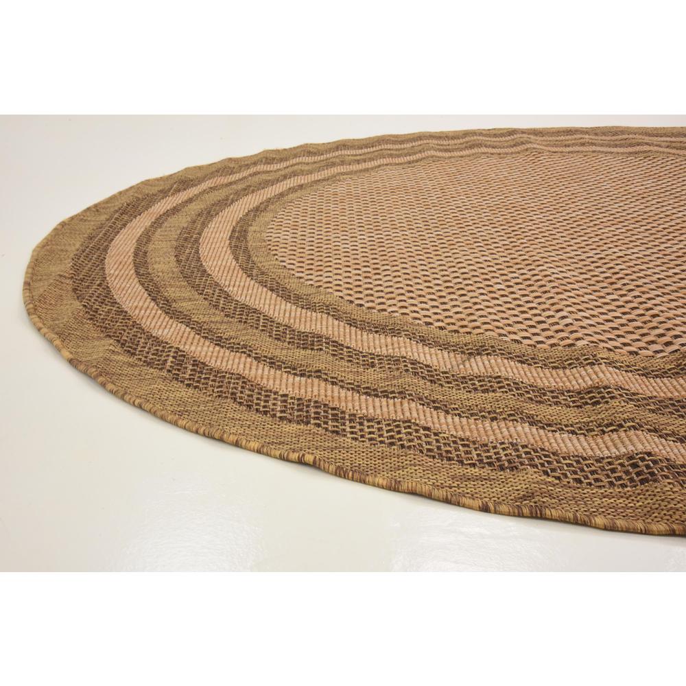 Outdoor Multi Border Rug, Brown (6' 0 x 6' 0). Picture 6