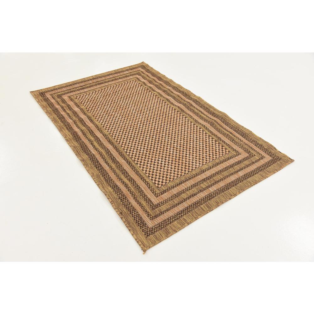 Outdoor Multi Border Rug, Brown (3' 3 x 5' 0). Picture 3