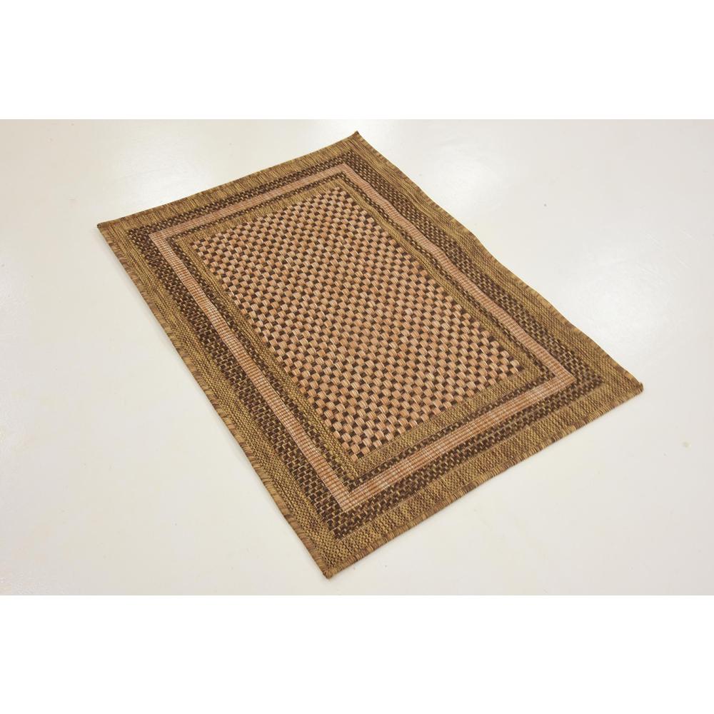 Outdoor Multi Border Rug, Brown (2' 2 x 3' 0). Picture 3