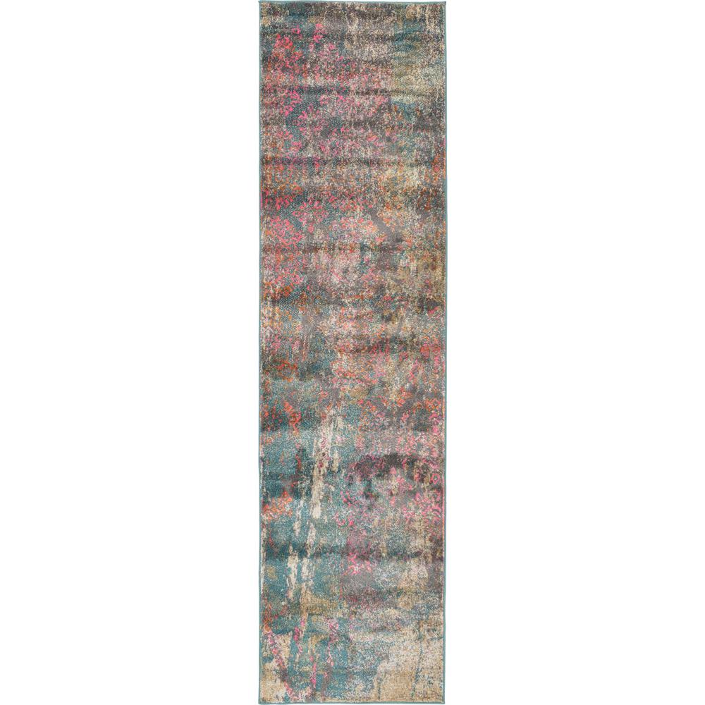 Uppsala Aurora Rug, Teal (2' 7 x 10' 0). Picture 1