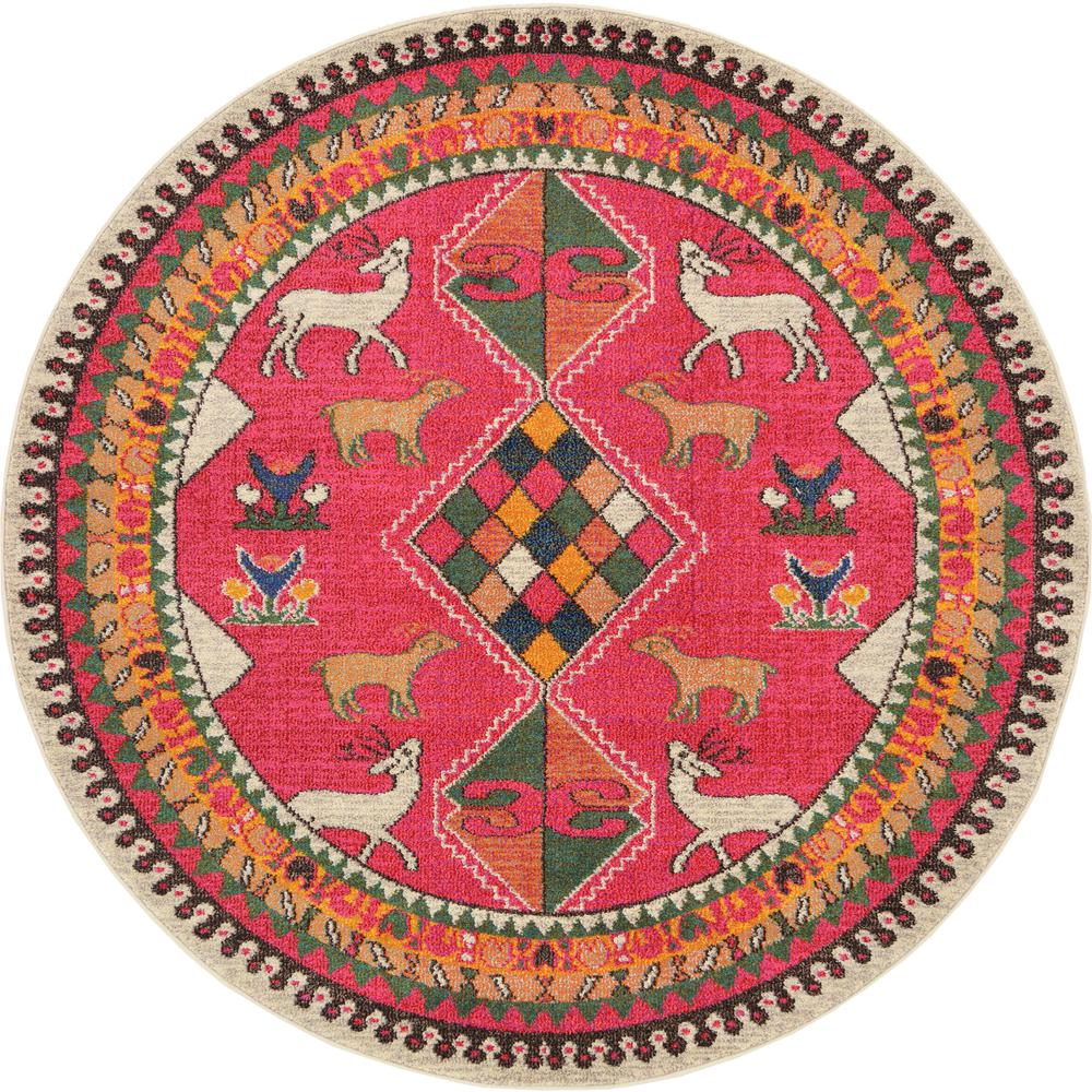 Cuyahoga Sedona Rug, Pink (6' 0 x 6' 0). Picture 1