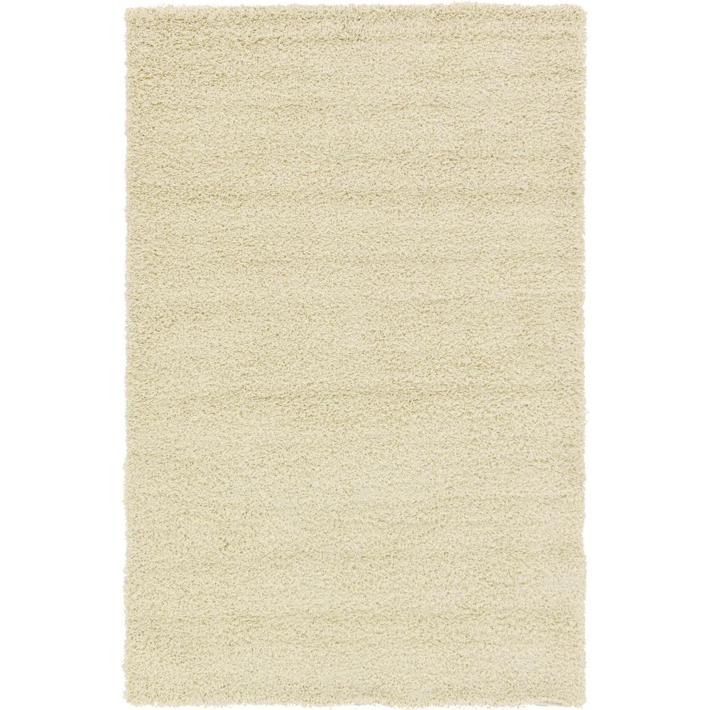 Solid Shag Rug, Ivory (5' 0 x 8' 0). Picture 1