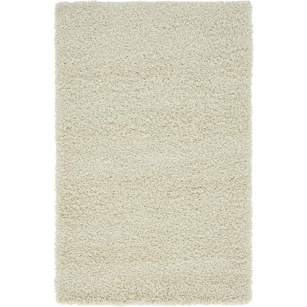 Solid Shag Rug, Ivory (3' 3 x 5' 3). Picture 1
