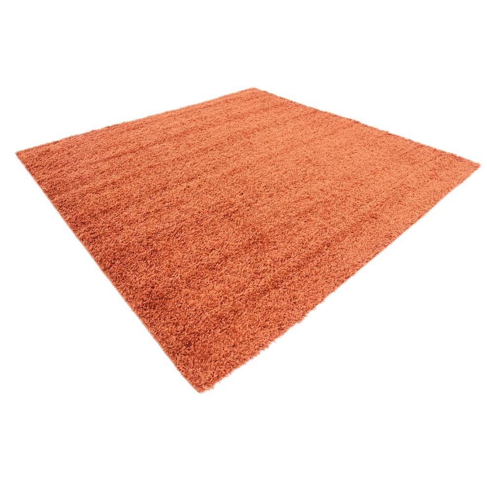 Solid Shag Rug, Terracotta (8' 2 x 8' 2). Picture 3