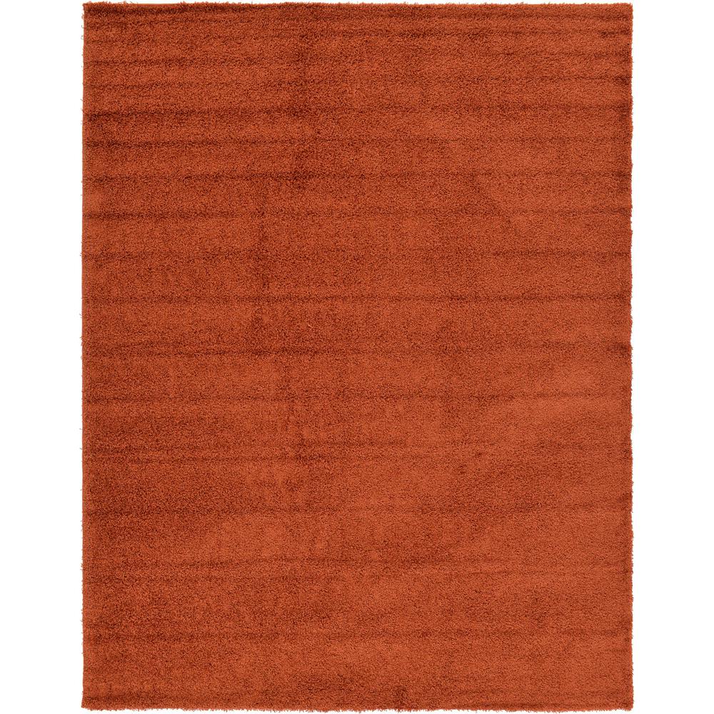 Solid Shag Rug, Terracotta (10' 0 x 13' 0). Picture 1